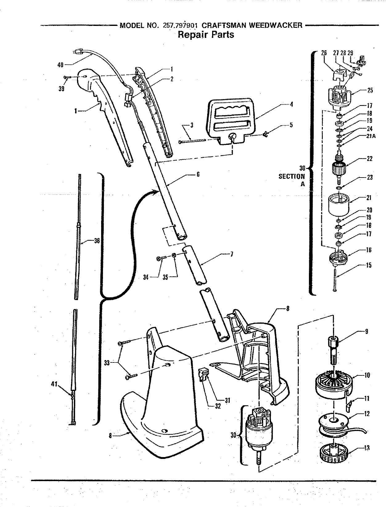 Page 4 of 6 - Craftsman 257797901 User Manual  ELECTRIC WEEDWACKER - Manuals And Guides L0707278