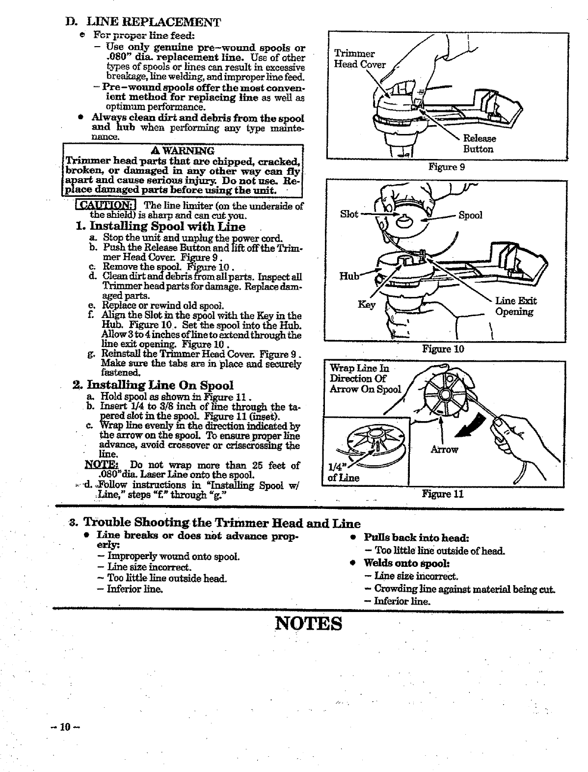 Page 10 of 12 - Craftsman 257798051 User Manual  TRIMMER - Manuals And Guides L0707277
