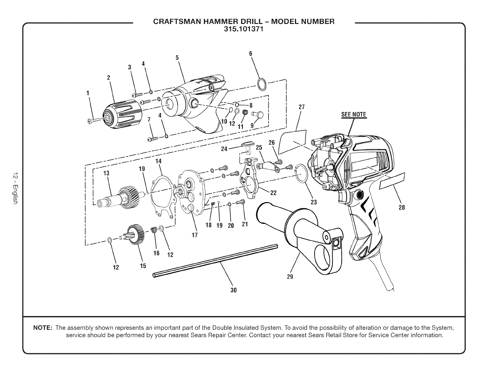 Craftsman 315101371 1202251L User Manual DRILL Manuals And Guides