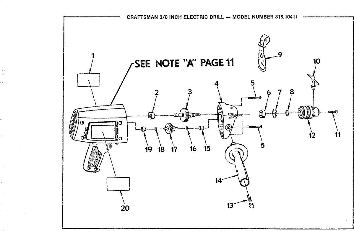 Craftsman 31510411 User Manual 3/8 INCH ELECTRIC DRILL Manuals And
