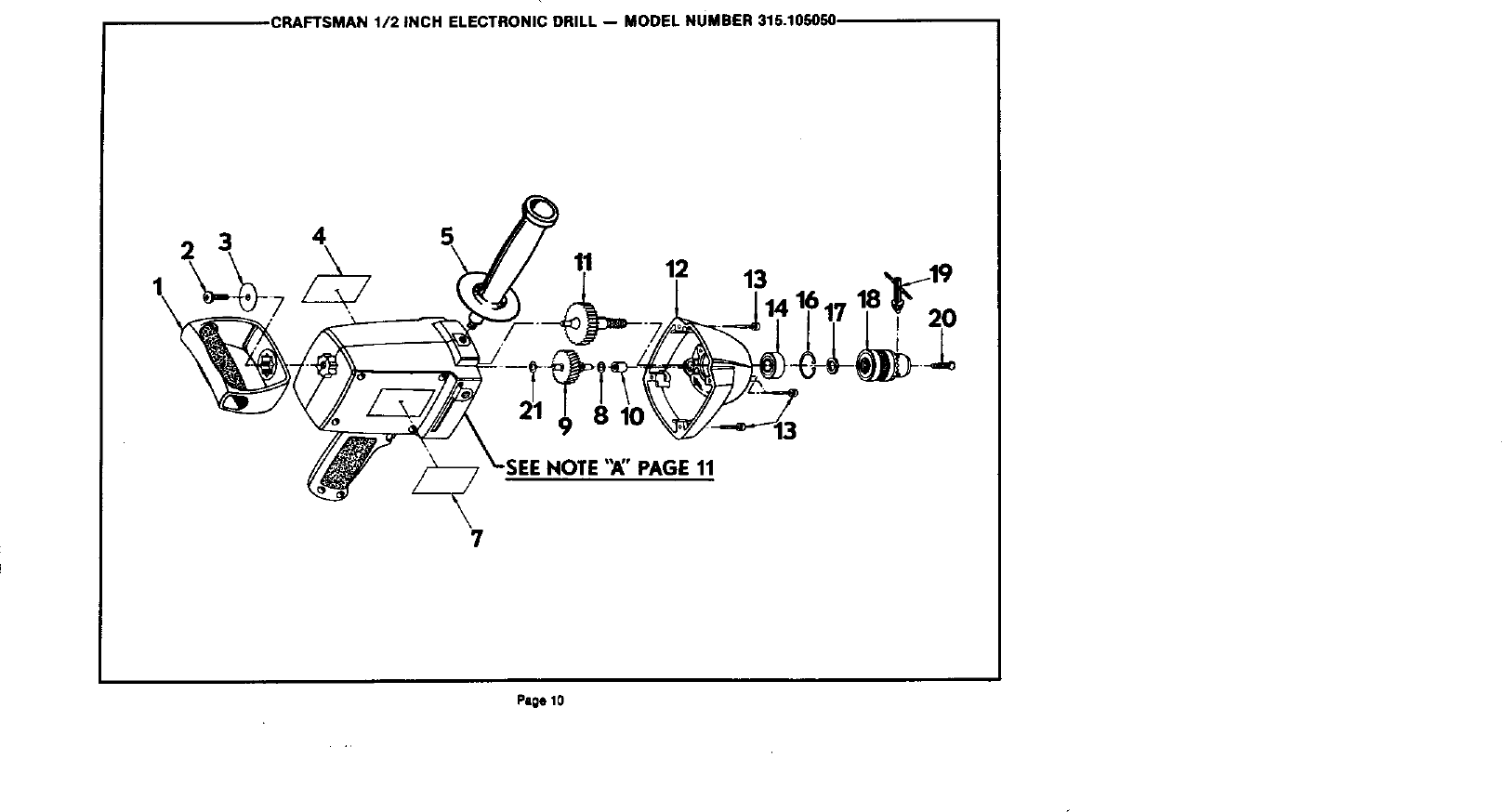 Page 10 of 12 - Craftsman 315105050 User Manual  1/2 ELECTRONIC DRILL - Manuals And Guides L0012019