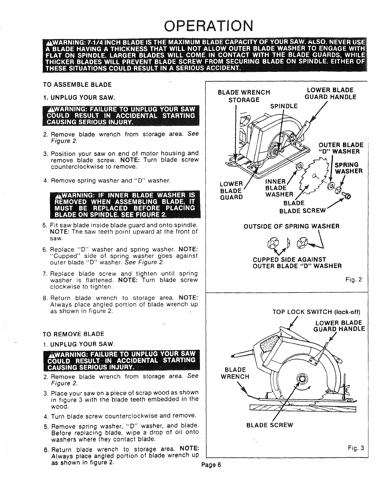Craftsman 315109240 User Manual 7 1/4 IN. CIRCULAR SAW Manuals And