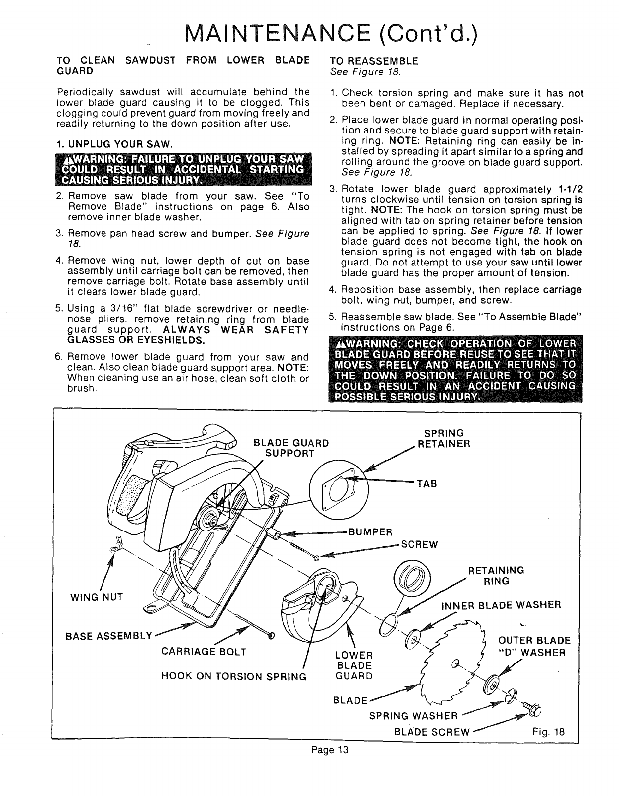 Craftsman 315109240 User Manual 7 1/4 IN. CIRCULAR SAW Manuals And