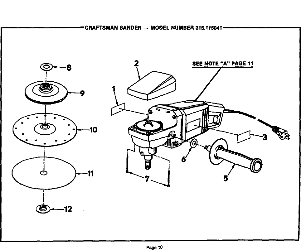 Page 10 of 12 - Craftsman 315115041 User Manual  SANDER - Manuals And Guides L0011169