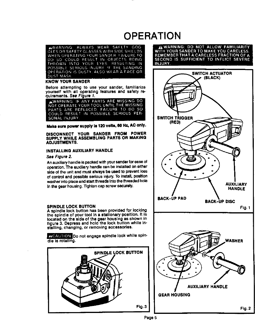 Page 5 of 12 - Craftsman 315115041 User Manual  SANDER - Manuals And Guides L0011169