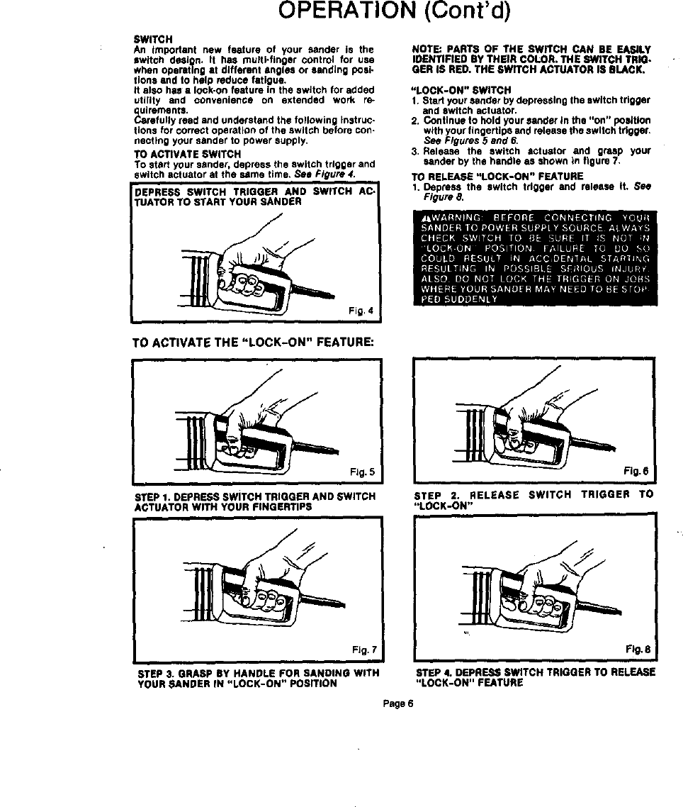 Page 6 of 12 - Craftsman 315115041 User Manual  SANDER - Manuals And Guides L0011169