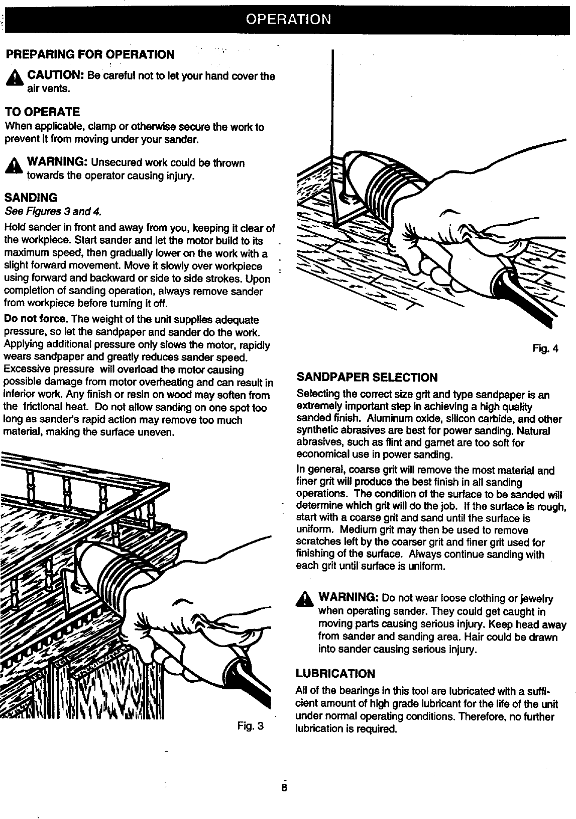 Page 8 of 12 - Craftsman 315116301 User Manual  DETAIL SANDER - Manuals And Guides 98120254