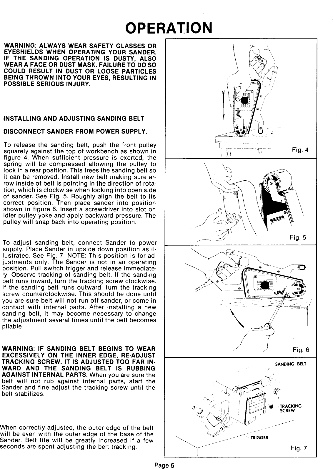 Page 5 of 11 - Craftsman 31511701 1010187L User Manual  3 INCH BELT SANDER - Manuals And Guides