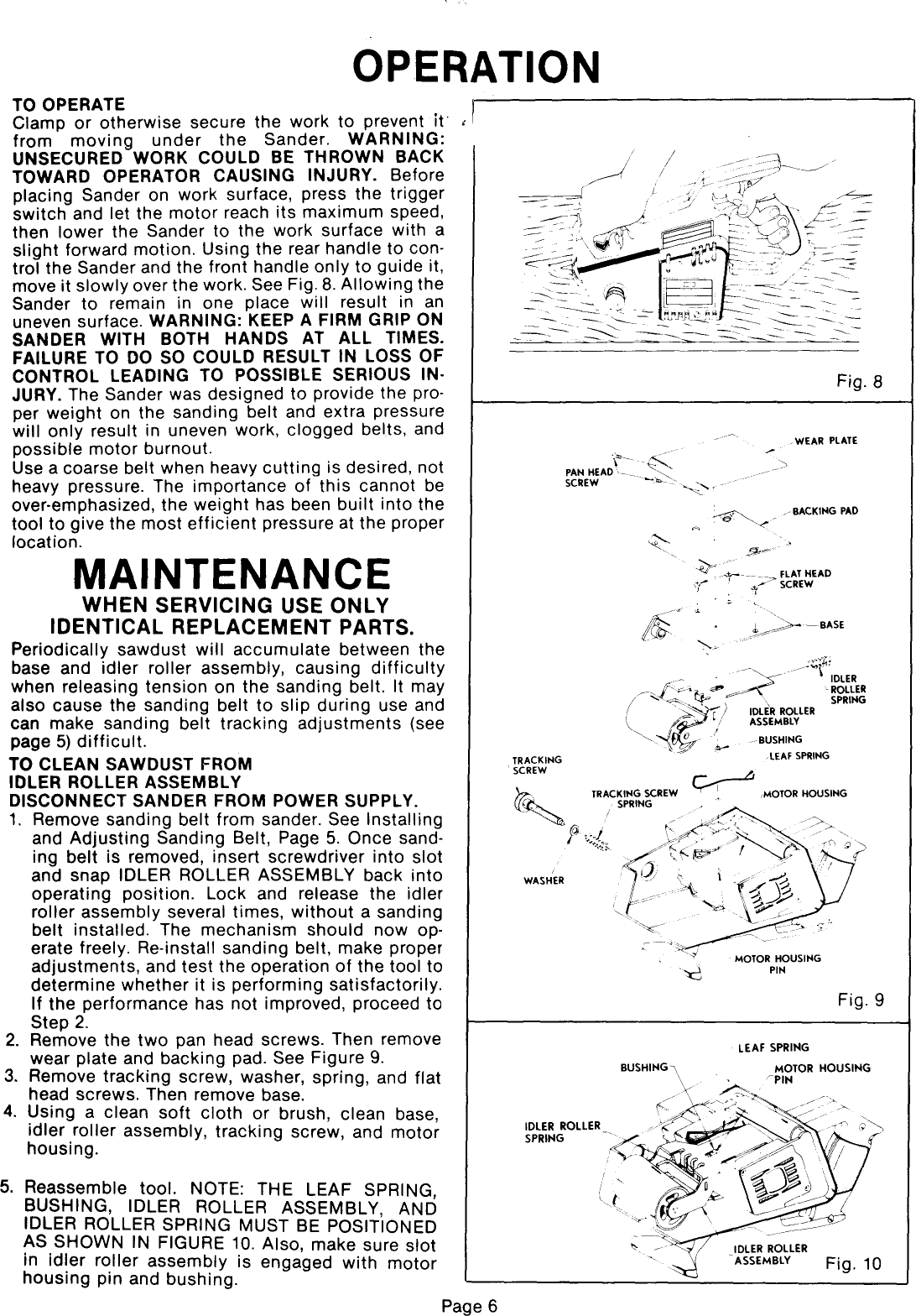 Page 6 of 11 - Craftsman 31511701 1010187L User Manual  3 INCH BELT SANDER - Manuals And Guides