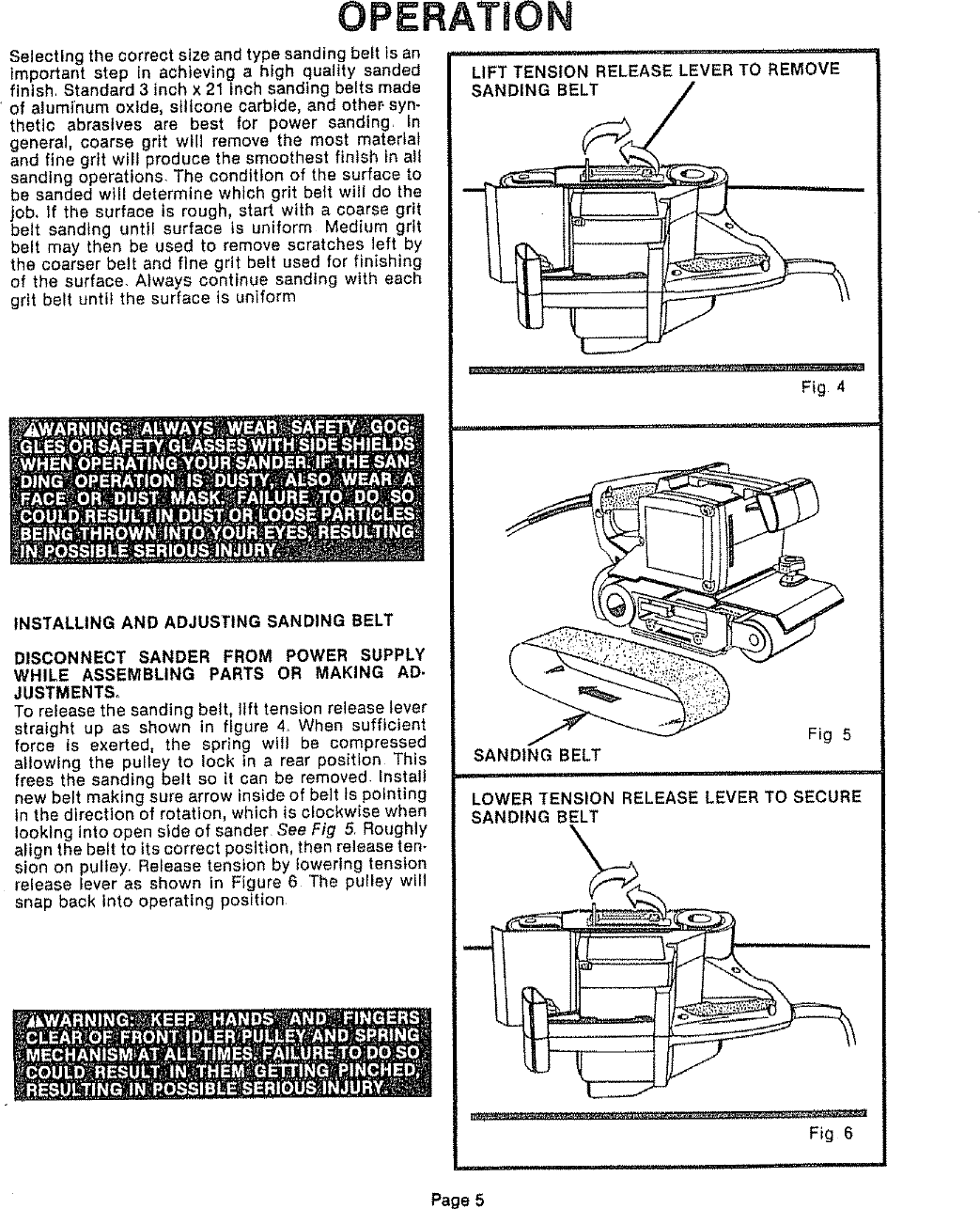 Page 5 of 12 - Craftsman 315117131 User Manual  3 IN BELT SANDER - Manuals And Guides LR708142