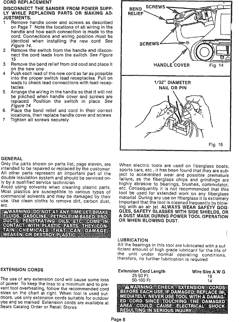 Page 8 of 12 - Craftsman 315117131 User Manual  3 IN BELT SANDER - Manuals And Guides LR708142