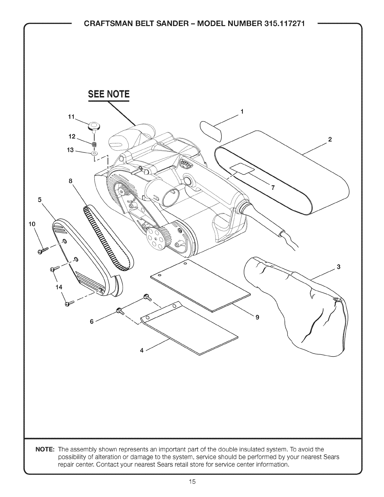 Craftsman 315117271 User Manual BELT SANDER Manuals And Guides L0906177