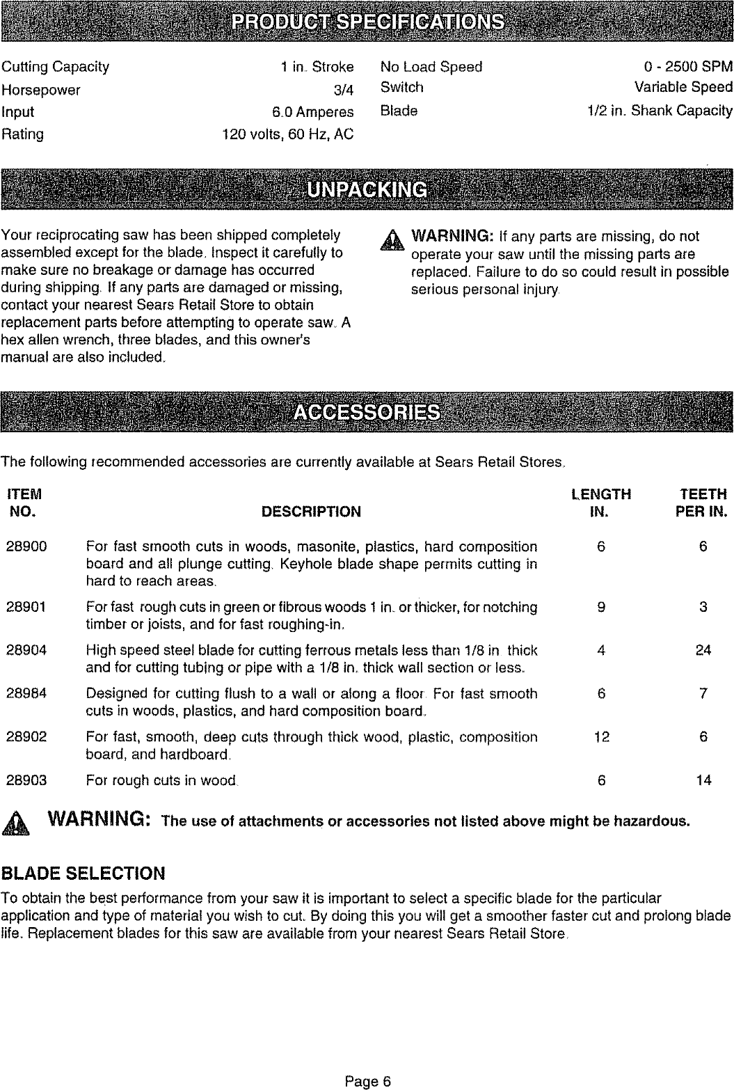 Craftsman 315171070 User Manual RECIPROCATING SAW Manuals And Guides