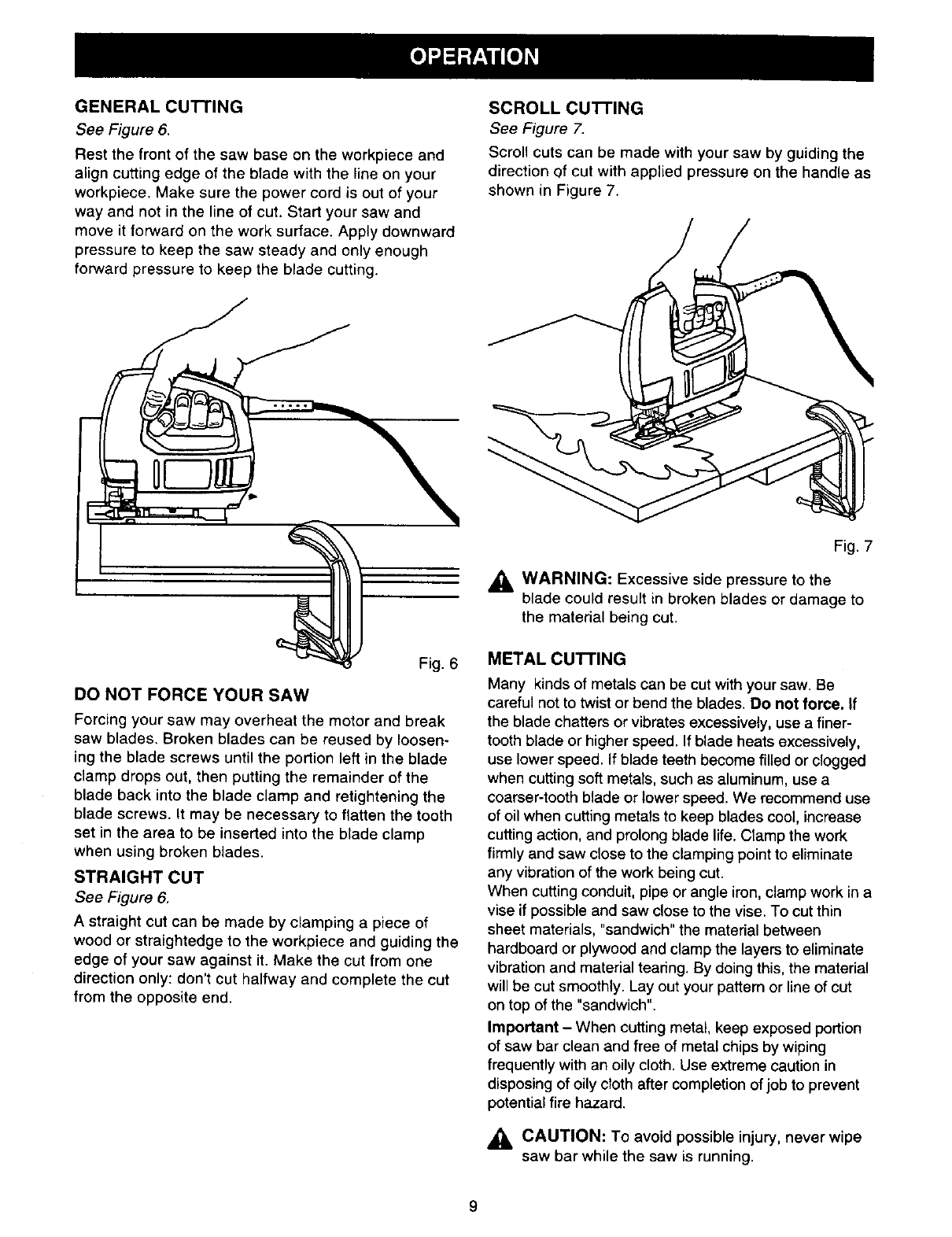 Craftsman 315172300 User Manual SABRE SAW Manuals And Guides L0010533