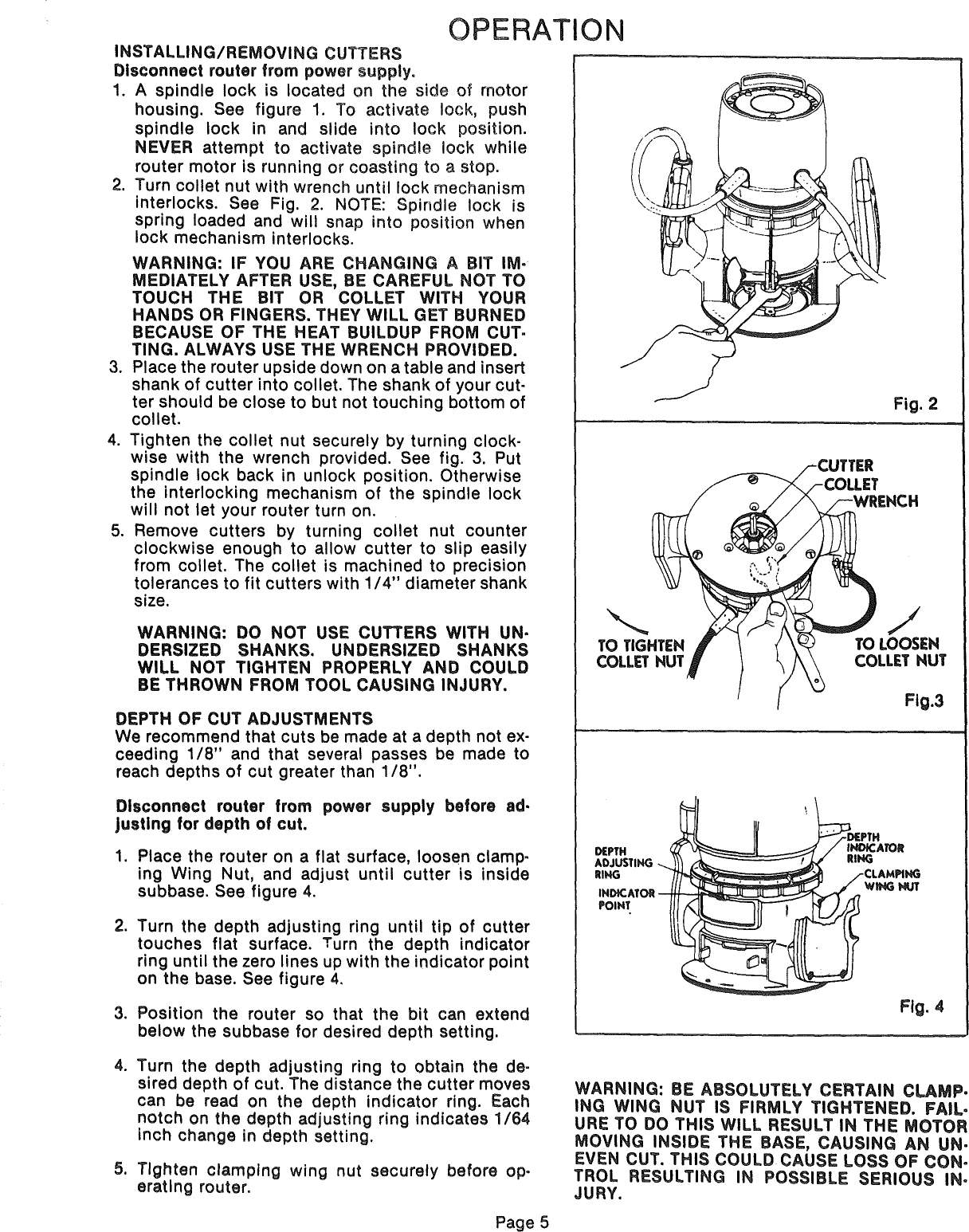 Page 5 of 12 - Craftsman 31517560 User Manual  ROUTER - Manuals And Guides 1007014L