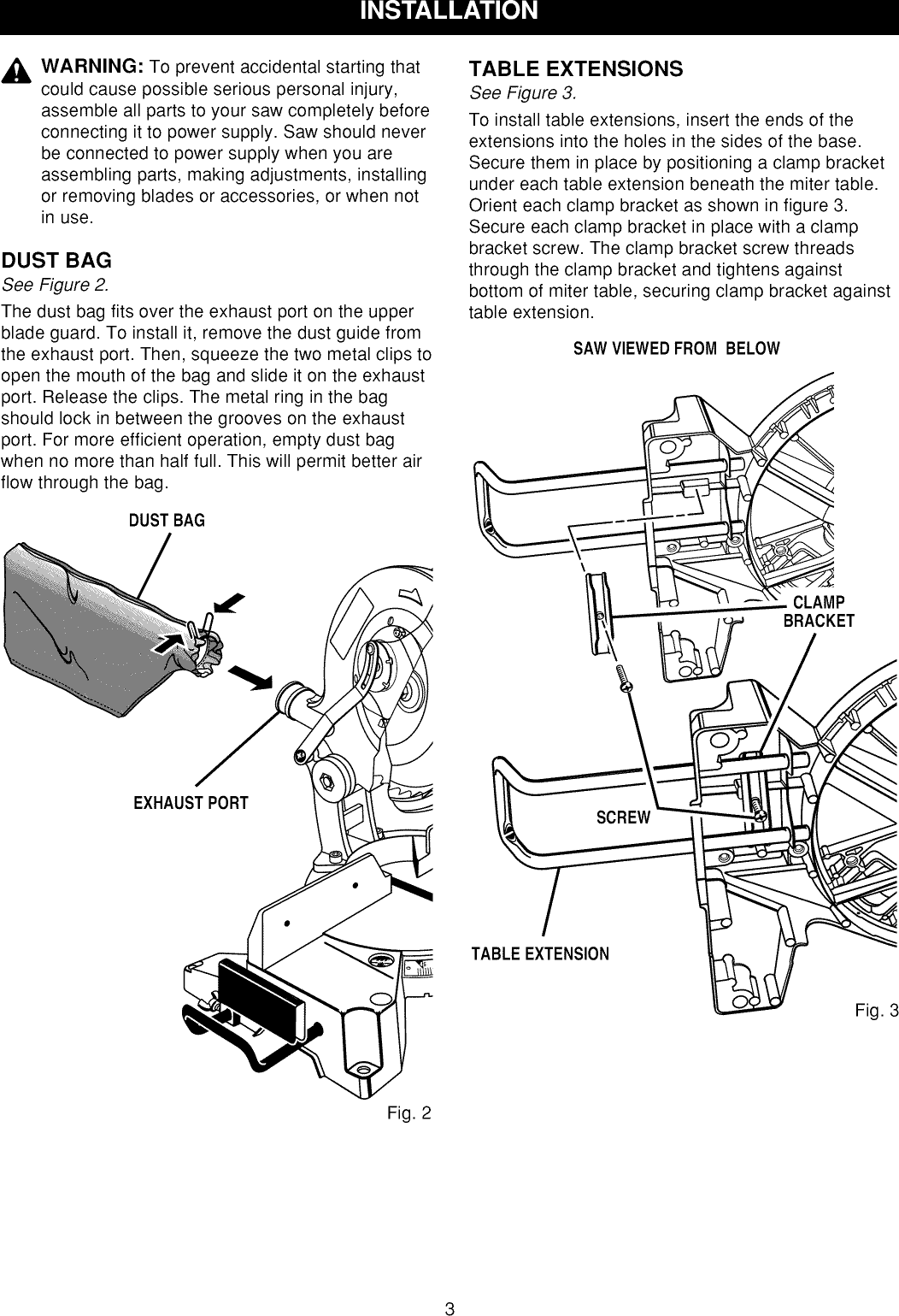 Page 3 of 8 - Craftsman 315212400 User Manual  MITER SAW - Manuals And Guides L0809037