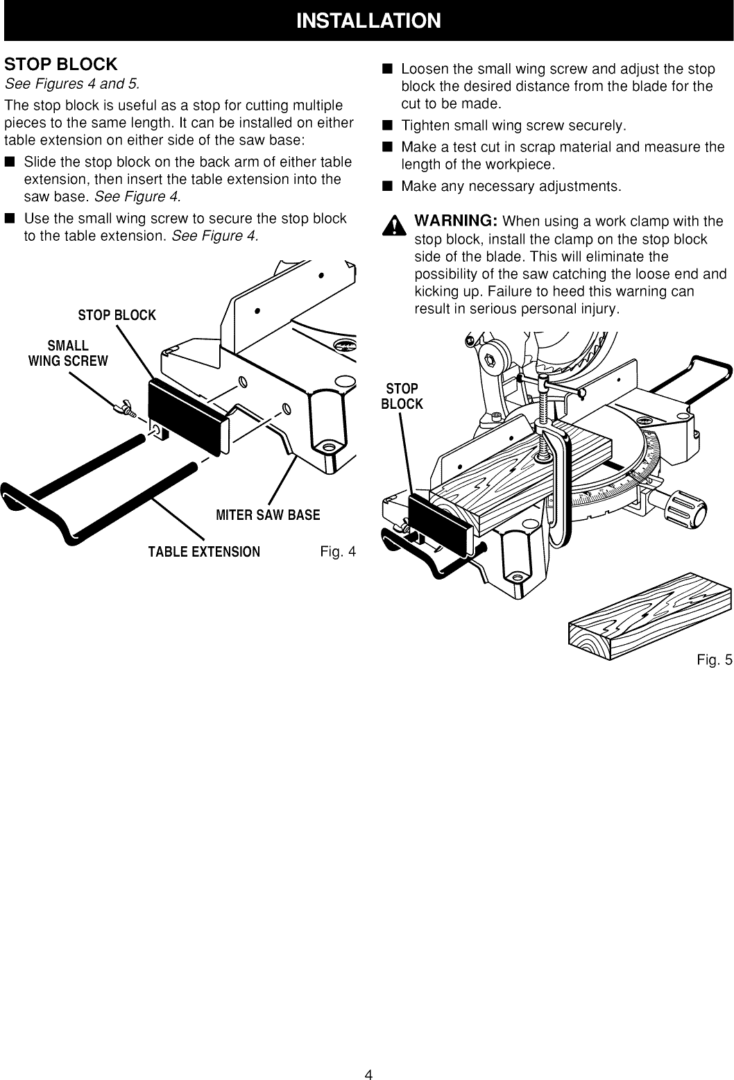 Page 4 of 8 - Craftsman 315212400 User Manual  MITER SAW - Manuals And Guides L0809037