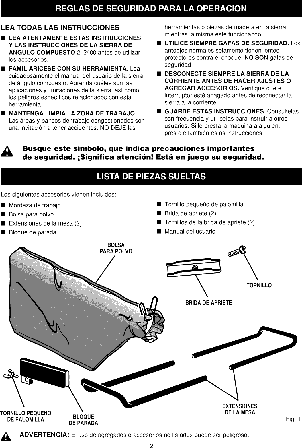 Page 6 of 8 - Craftsman 315212400 User Manual  MITER SAW - Manuals And Guides L0809037