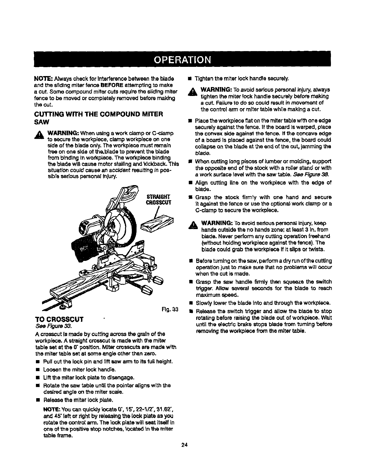 Craftsman 315212740 User Manual MITER SAW Manuals And Guides L0411411
