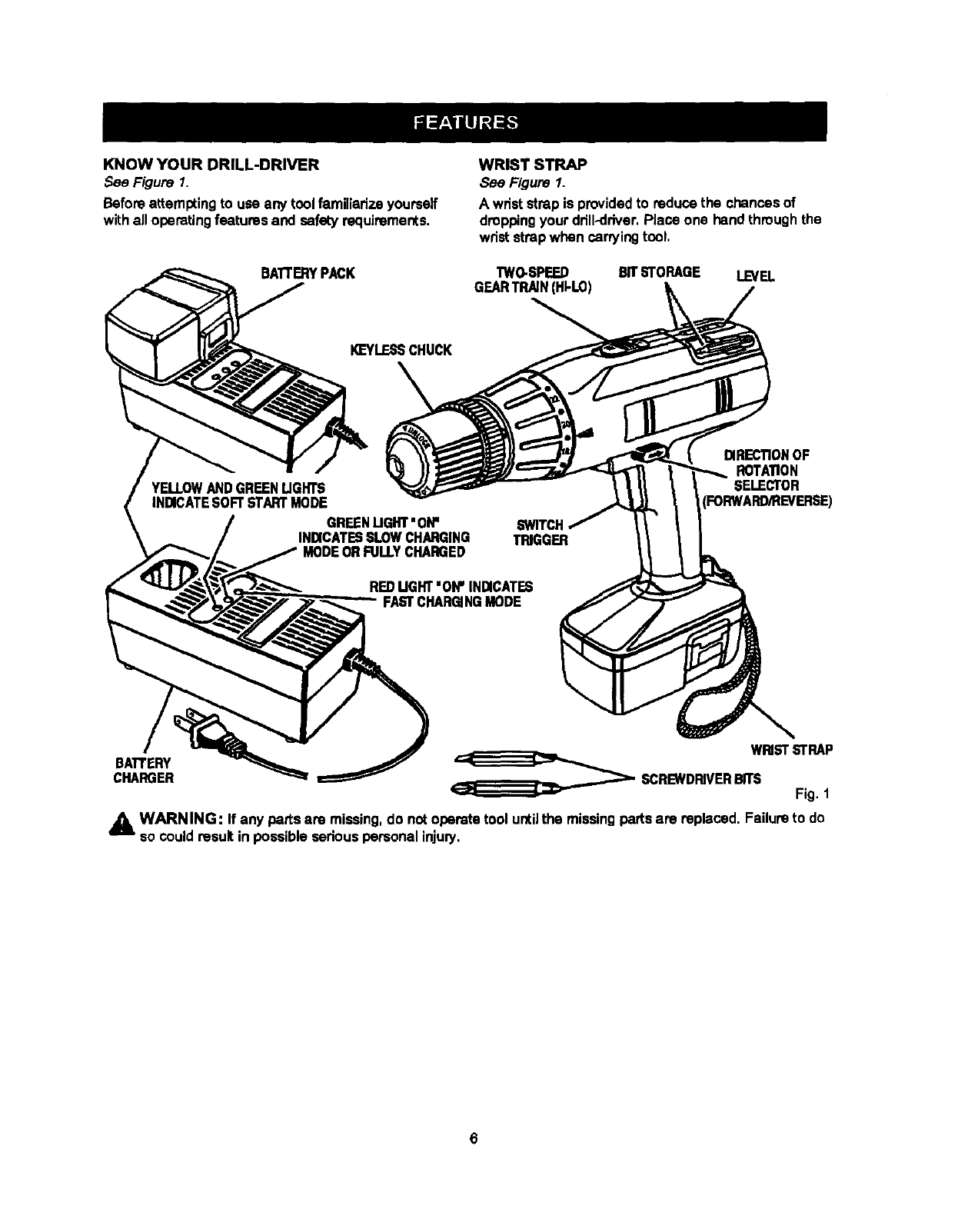Craftsman 315222560 User Manual CORDLESS DRILL DRIVER Manuals And