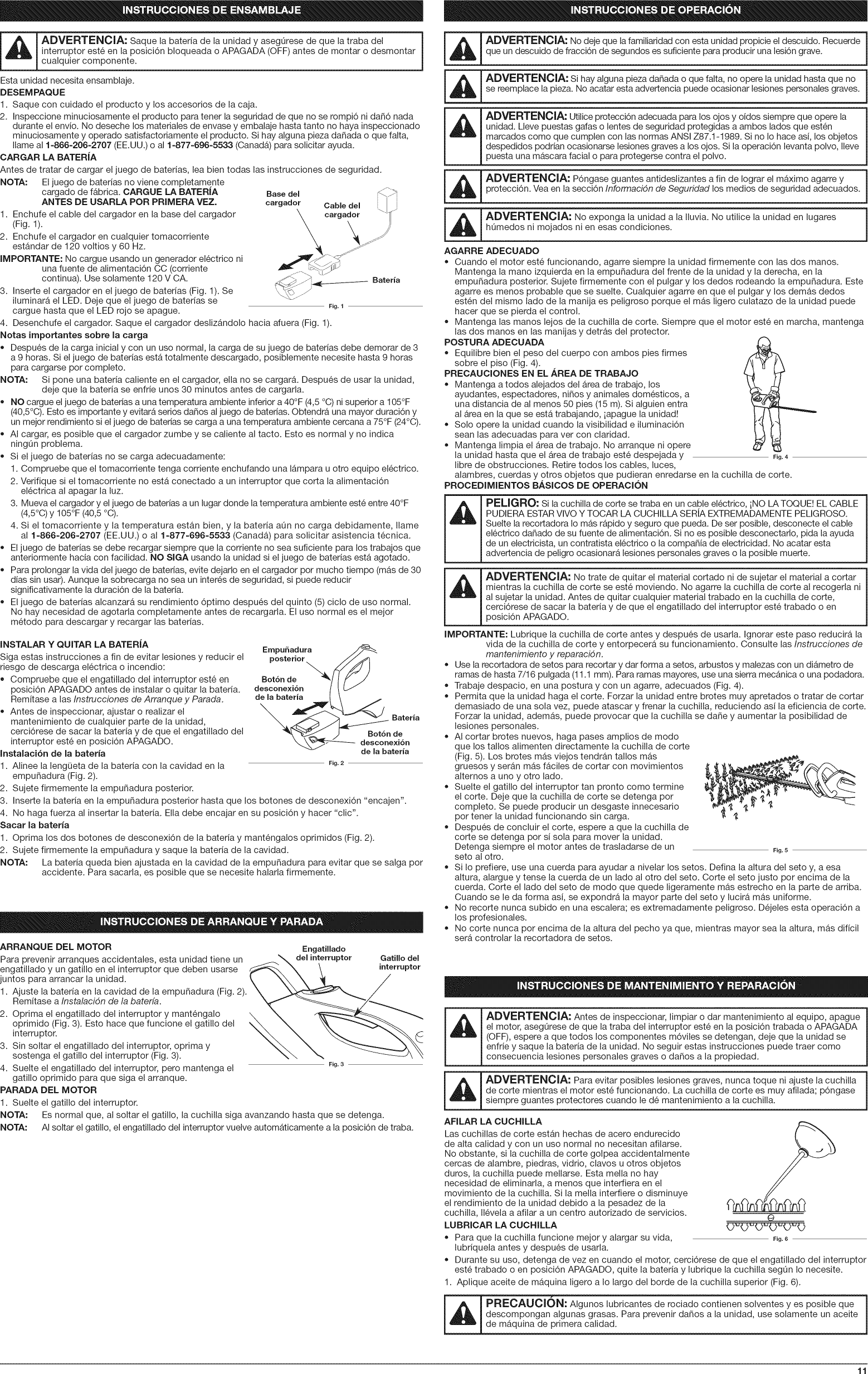 Page 11 of 12 - Craftsman 31664583 1105008L User Manual  HEDGE TRIMMER - Manuals And Guides