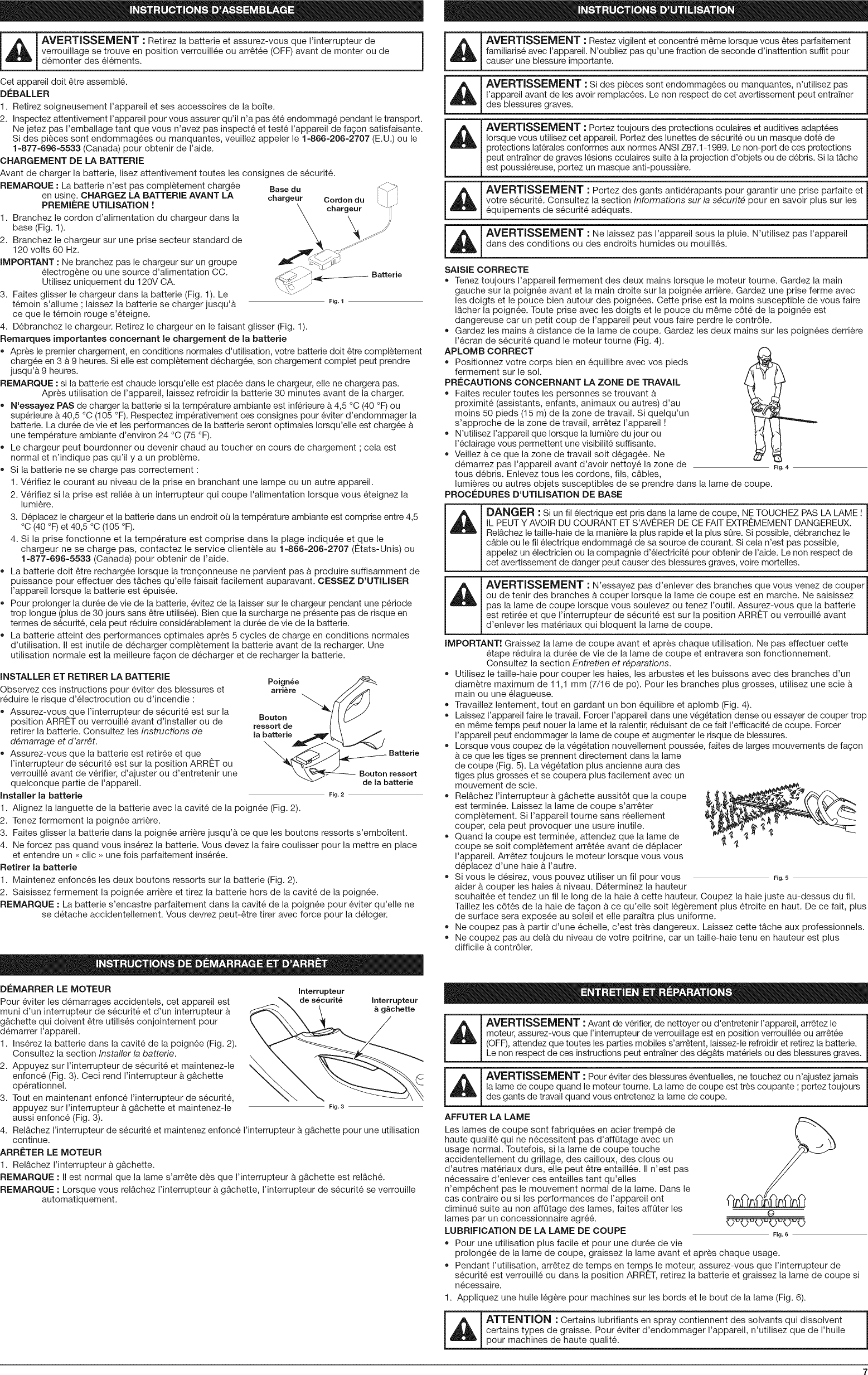 Page 7 of 12 - Craftsman 31664583 1105008L User Manual  HEDGE TRIMMER - Manuals And Guides