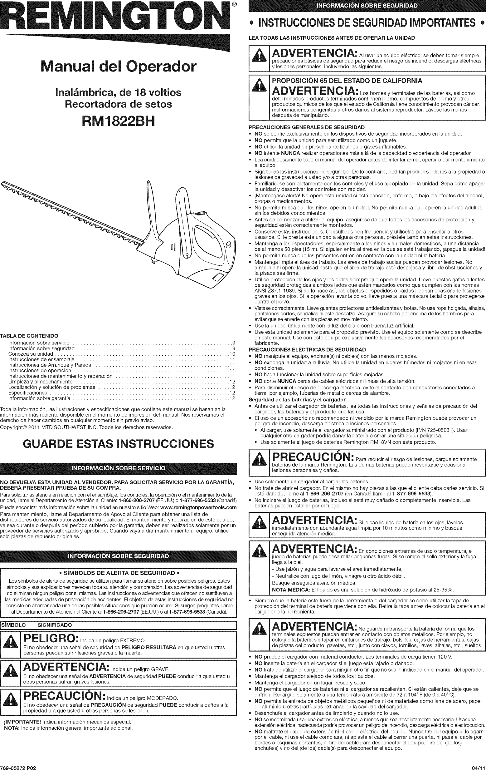 Page 9 of 12 - Craftsman 31664583 1105008L User Manual  HEDGE TRIMMER - Manuals And Guides