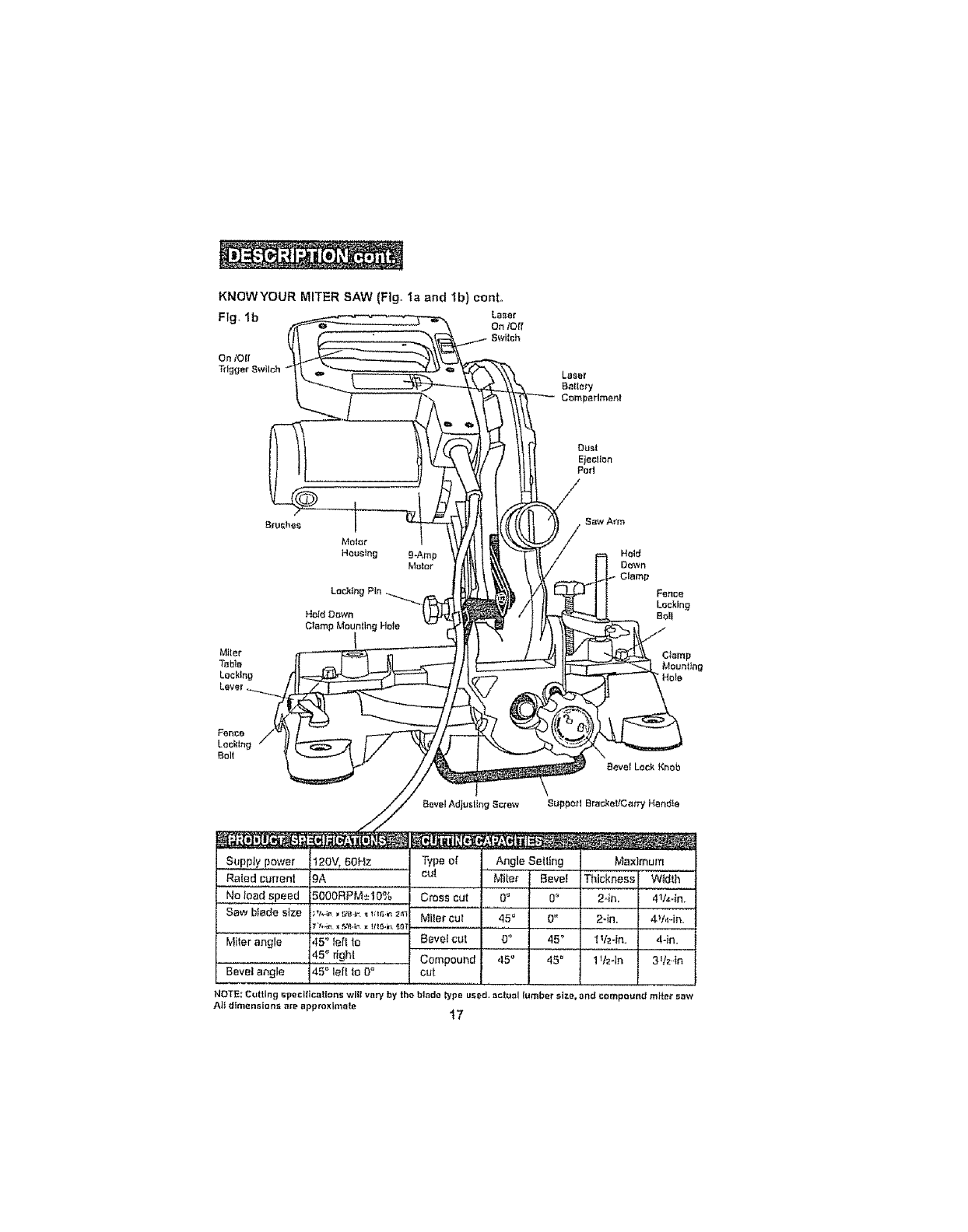 Craftsman 32021195 User Manual 7 1/4 COMPOUND MITER SAW Manuals And