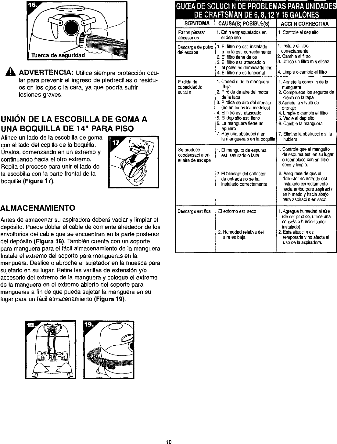 Page 10 of 11 - Craftsman 338179200 User Manual  WET/DRY VACUUM - Manuals And Guides L0709255