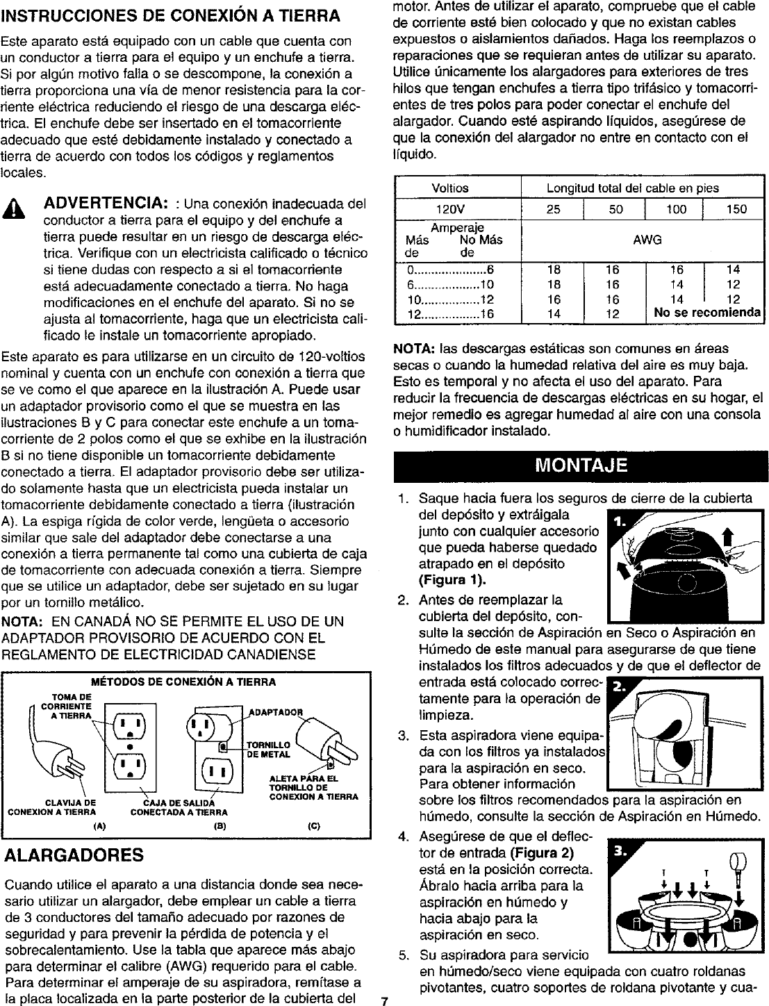 Page 7 of 11 - Craftsman 338179200 User Manual  WET/DRY VACUUM - Manuals And Guides L0709255