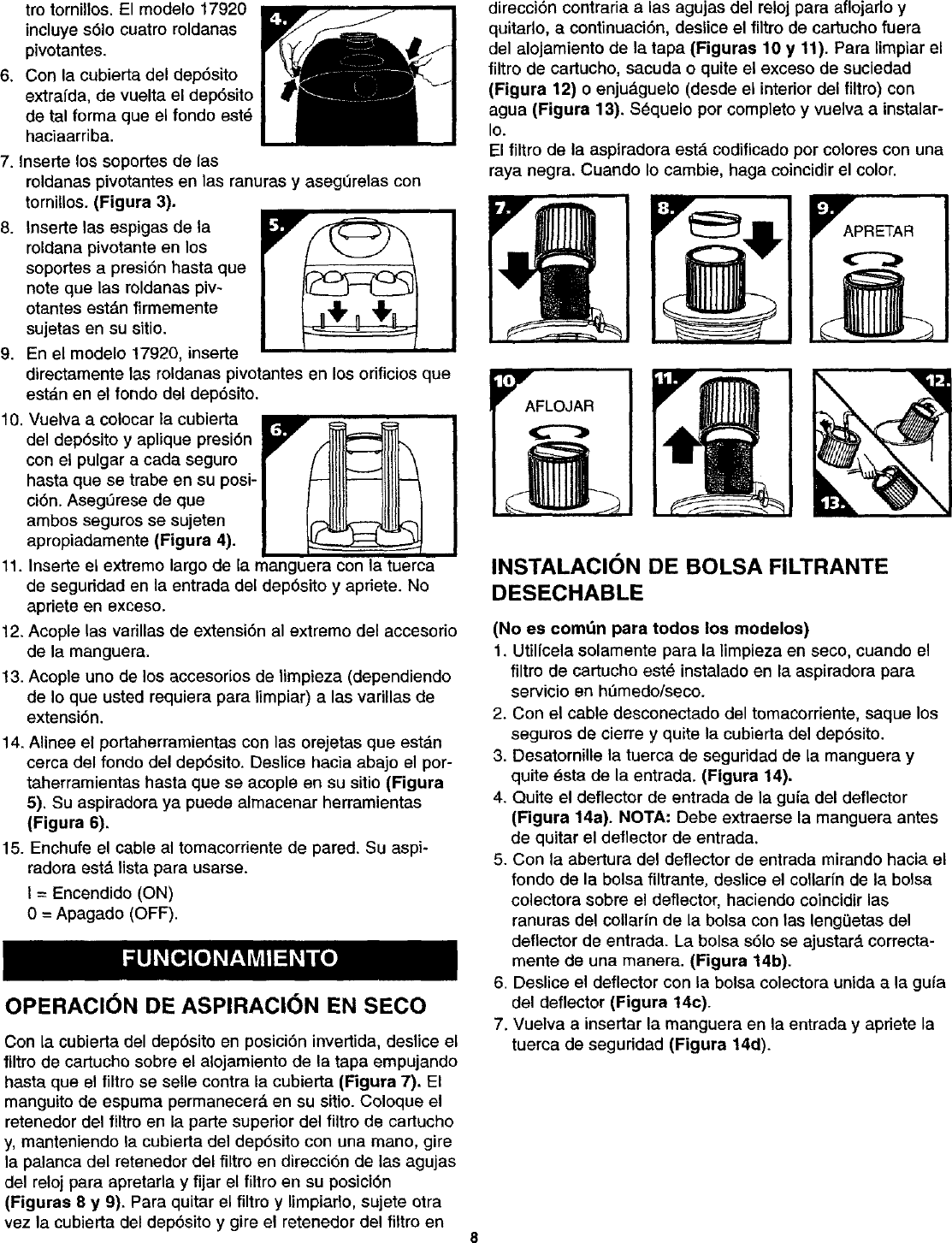 Page 8 of 11 - Craftsman 338179200 User Manual  WET/DRY VACUUM - Manuals And Guides L0709255