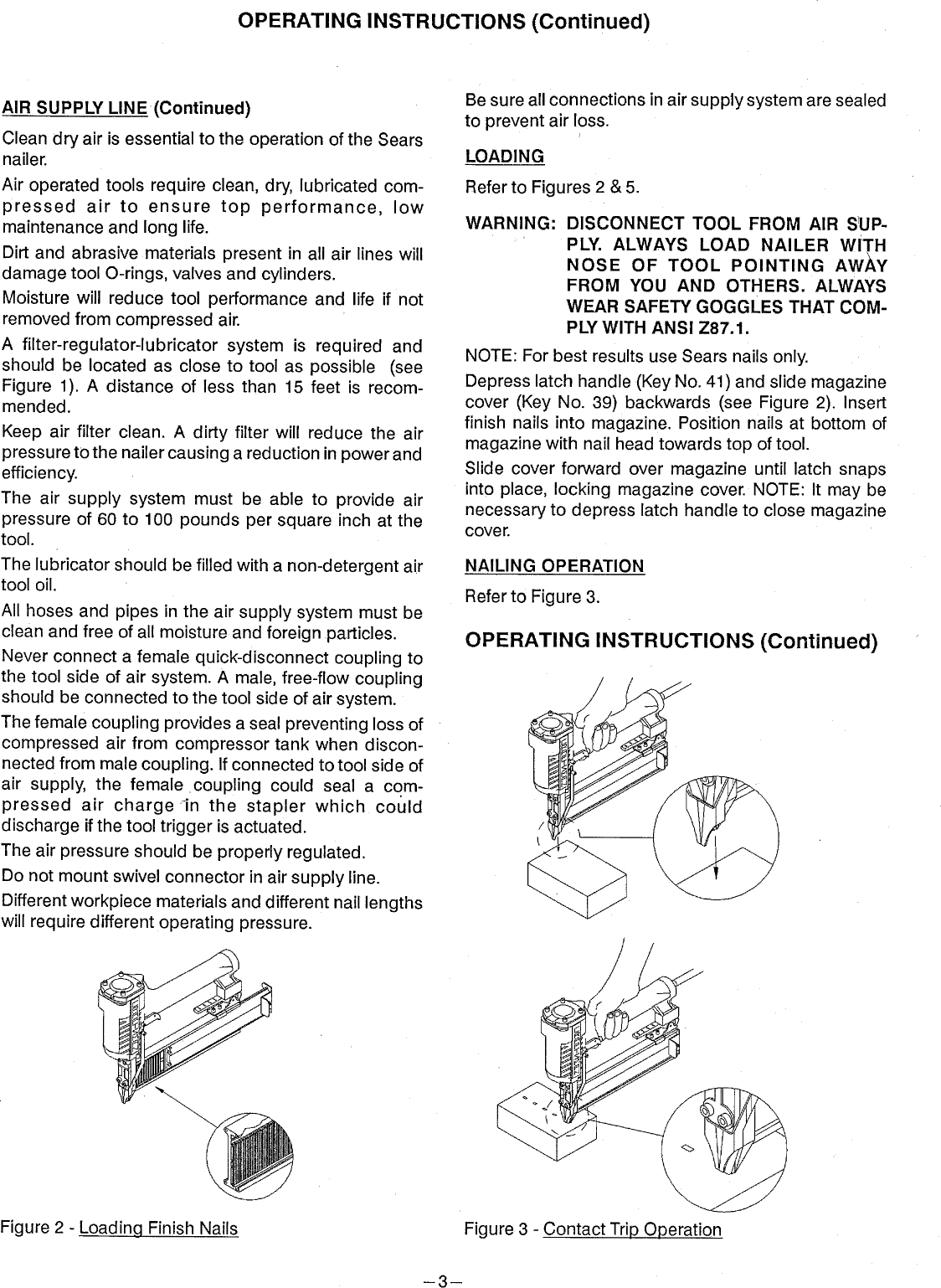 Page 3 of 8 - Craftsman 351183150 User Manual  NAILER - Manuals And Guides L0807586