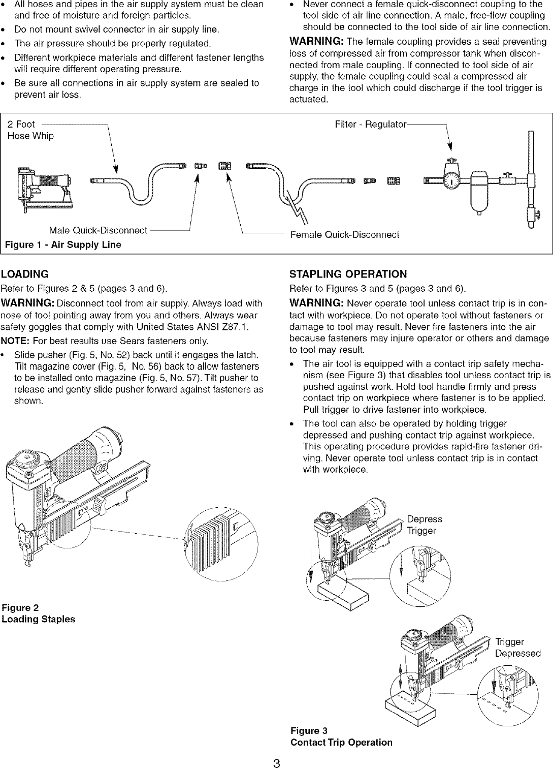 Page 3 of 12 - Craftsman 351184060 User Manual  CROWN STAPLER - Manuals And Guides L0711533