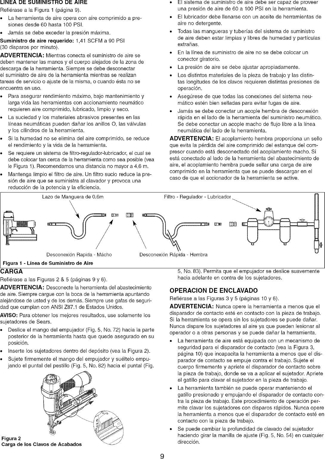 Page 9 of 12 - Craftsman 351184310 User Manual  FINISH NAILER - Manuals And Guides LR708015