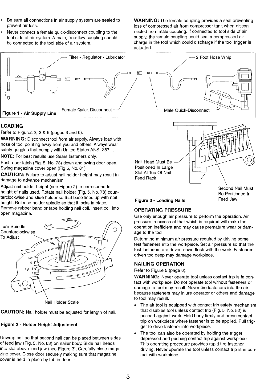 Page 3 of 12 - Craftsman 351184440 1008734L User Manual  ROOFING NAILER - Manuals And Guides