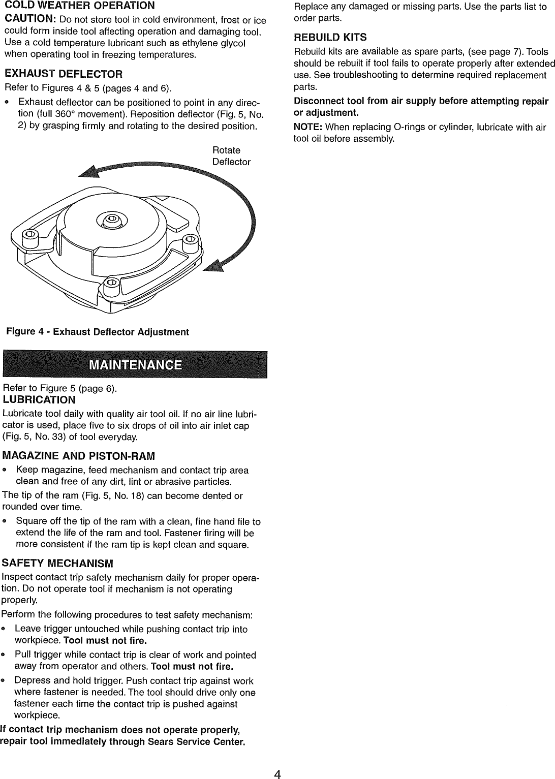 Page 4 of 12 - Craftsman 351184440 1008734L User Manual  ROOFING NAILER - Manuals And Guides