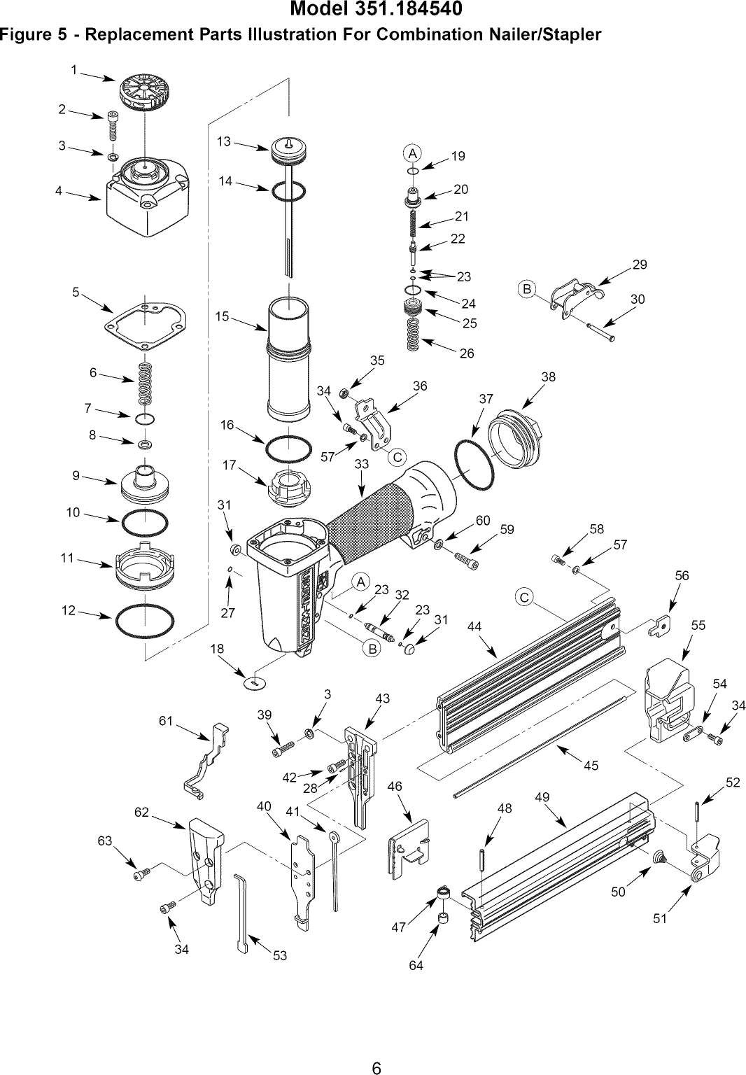 Page 6 of 8 - Craftsman 351184540 User Manual  COMBINATION NAILER/STAPLER - Manuals And Guides L0904333