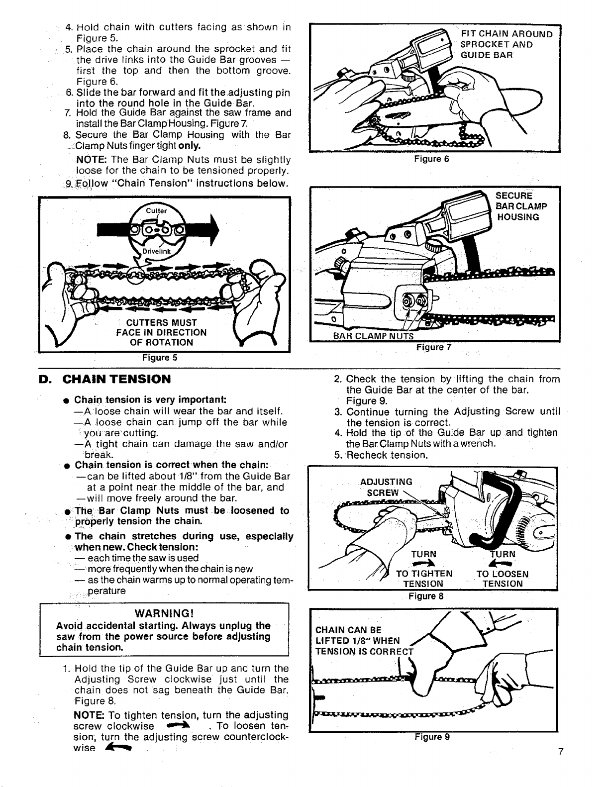 Craftsman 35834020 User Manual ELECTRIC CHAIN SAWS Manuals And Guides