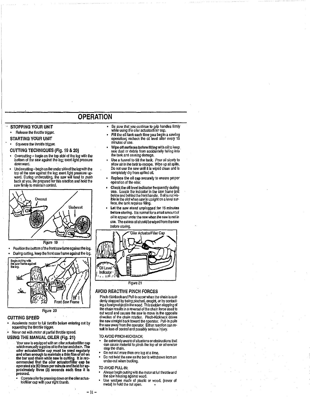 Craftsman 35834111 User Manual CHAINSAW Manuals And Guides L0807300