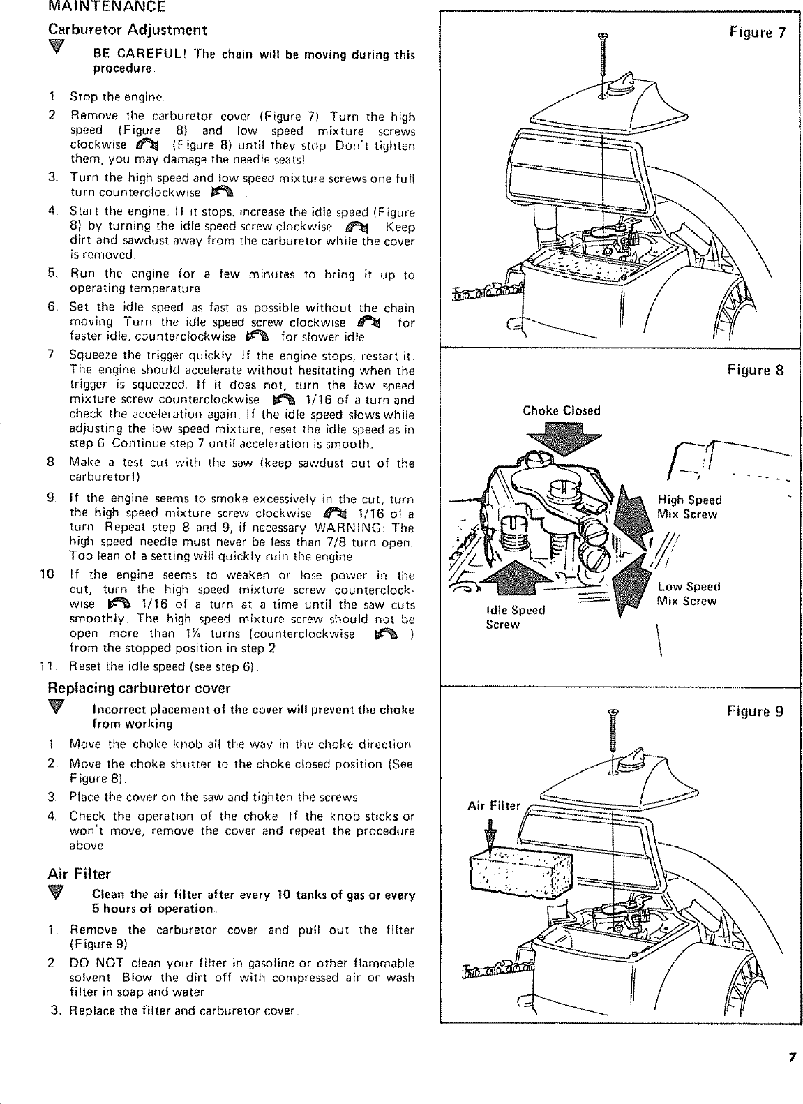 Page 7 of 10 - Craftsman 358352320 User Manual  CHAIN SAW - Manuals And Guides L0806100