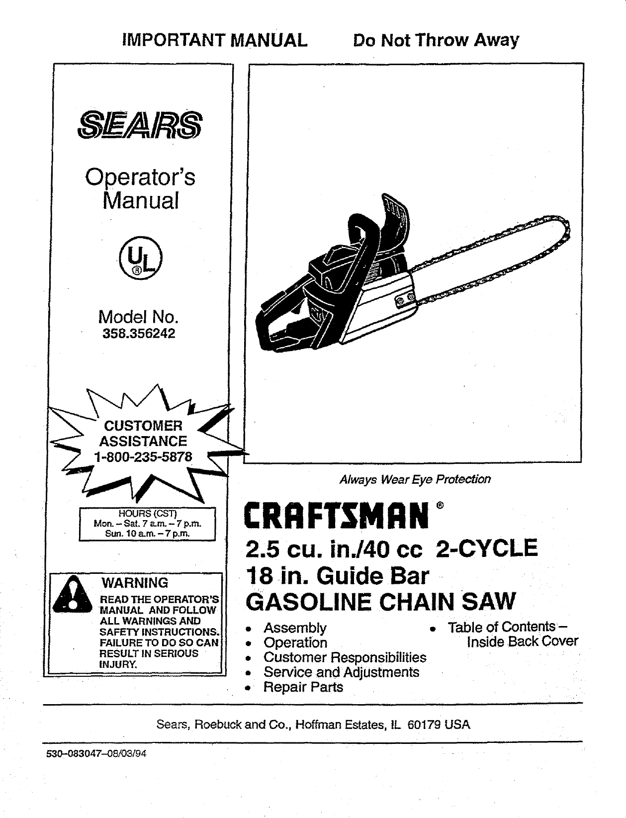 Craftsman Chainsaw Troubleshooting Guide