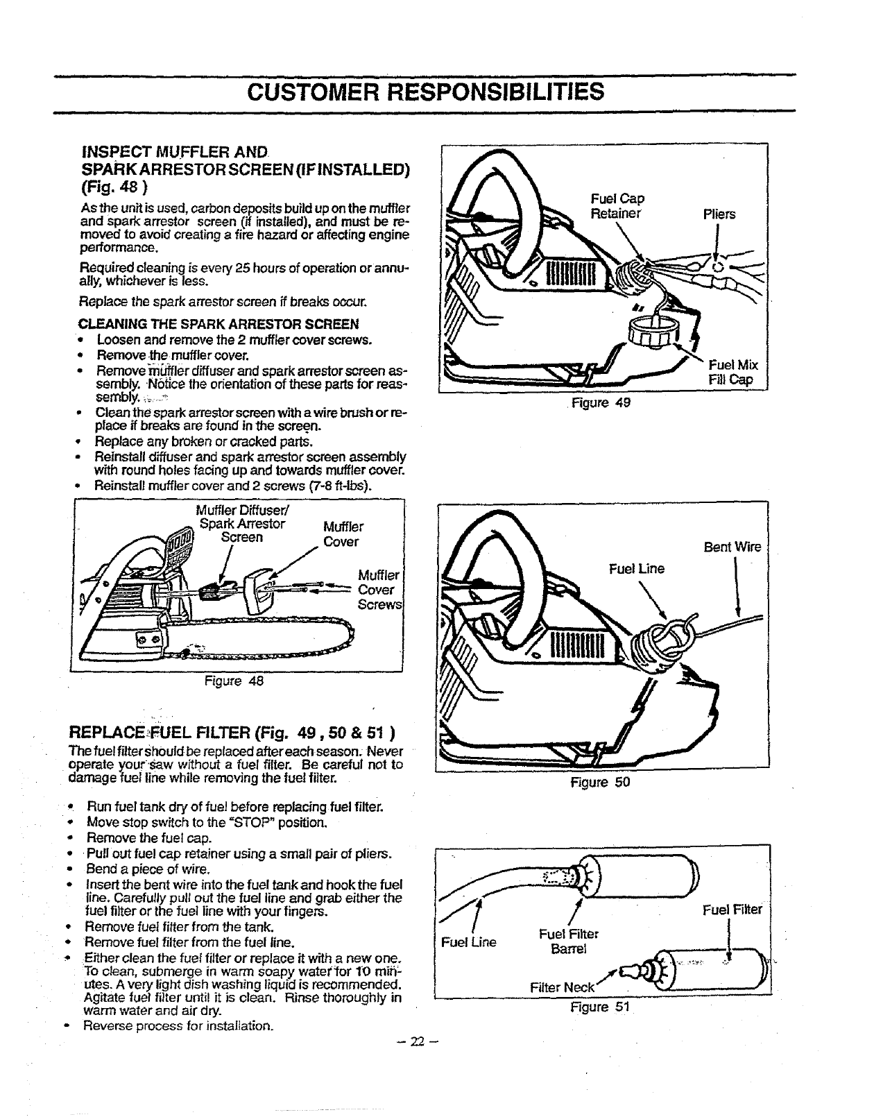 Craftsman 358356242 User Manual Gas, Chainsaw Manuals And Guides L0801193