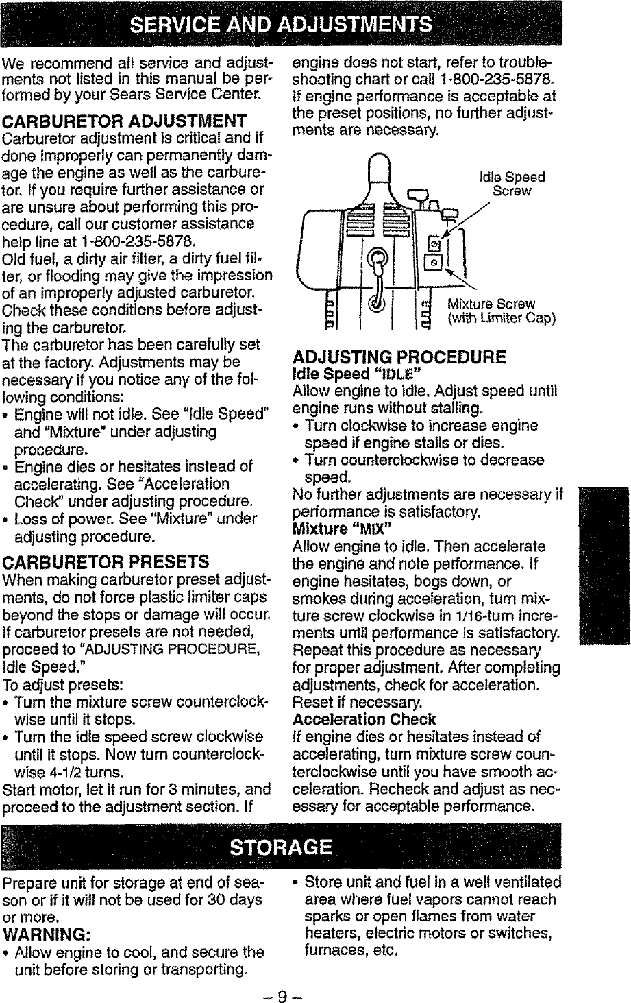 Page 9 of 10 - Craftsman 358797931 User Manual  GAS BLOWER - Manuals And Guides L0806104