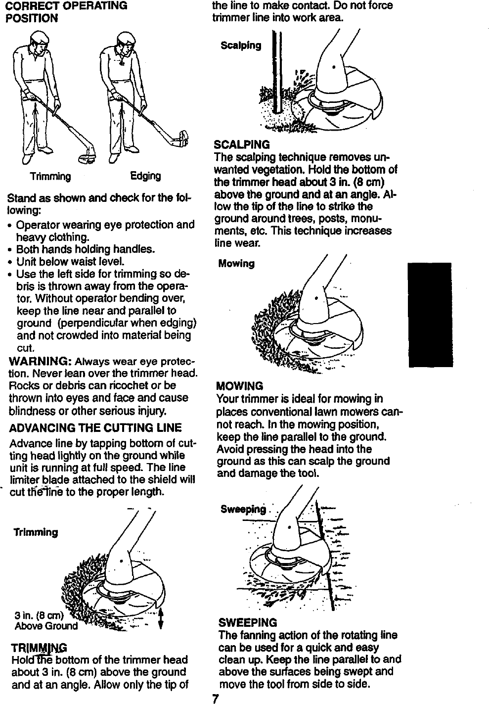 Page 7 of 12 - Craftsman 358799270 User Manual  ELECTRIC WEEDWACKER - Manuals And Guides 98110053