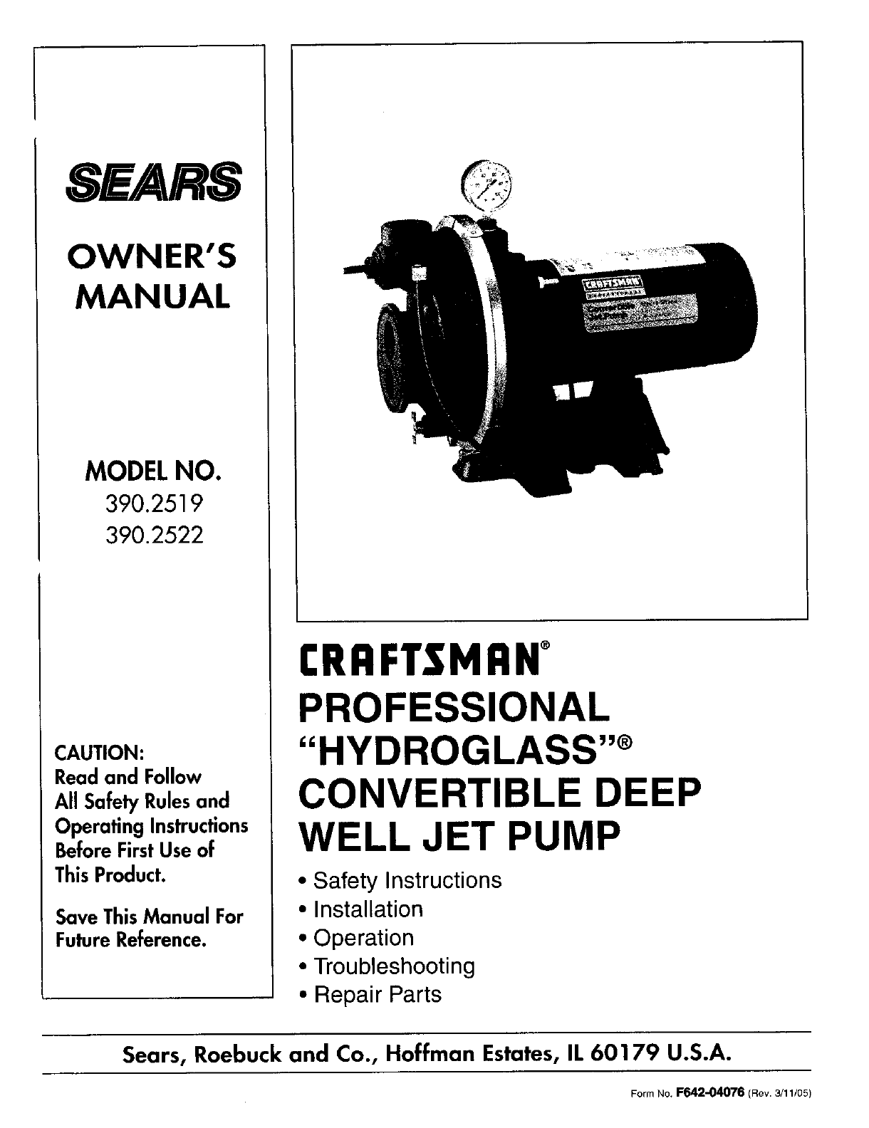 Craftsman Pump N Cut Manual | Start to Repair