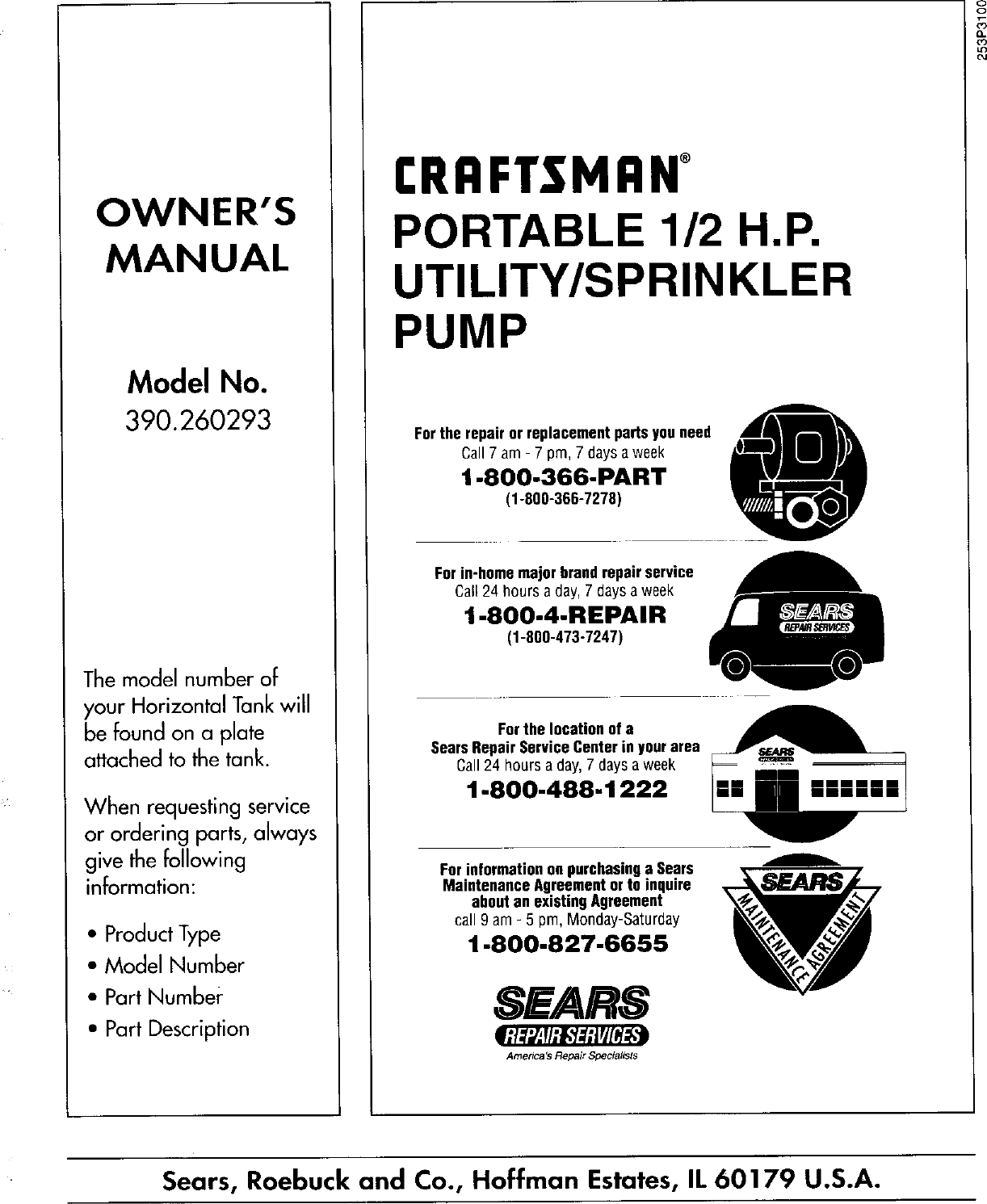 Page 8 of 8 - Craftsman 390260293 User Manual  PUMP - Manuals And Guides L0407610