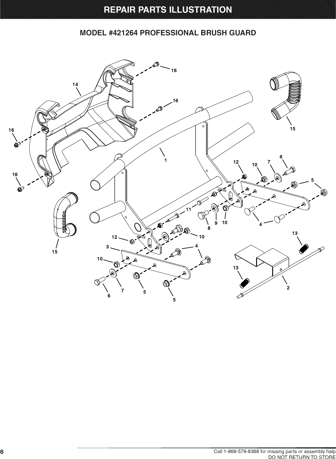 Page 6 of 8 - Craftsman 421264 User Manual  BRUSH GUARD - Manuals And Guides L0902586