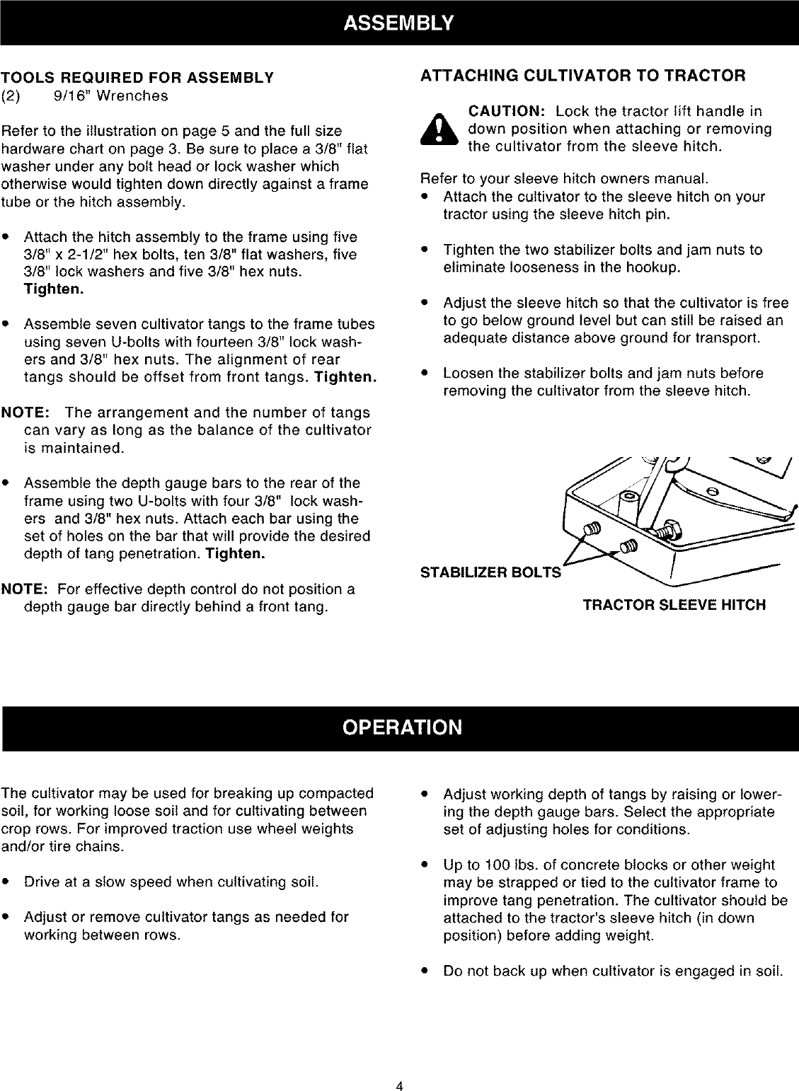 Page 4 of 8 - Craftsman 486242051 User Manual  CULTIVATOR - Manuals And Guides L0303043