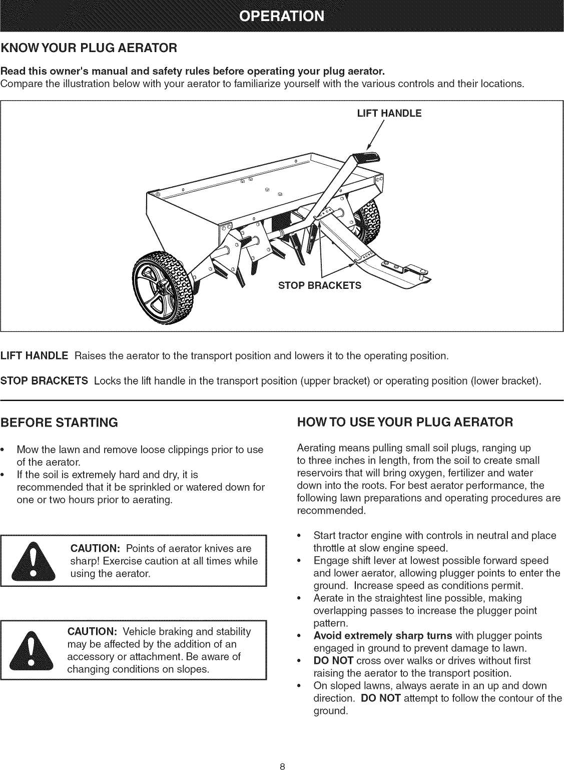 Page 8 of 12 - Craftsman 48624213 1602004L User Manual  40 PLUG AERATOR - Manuals And Guides