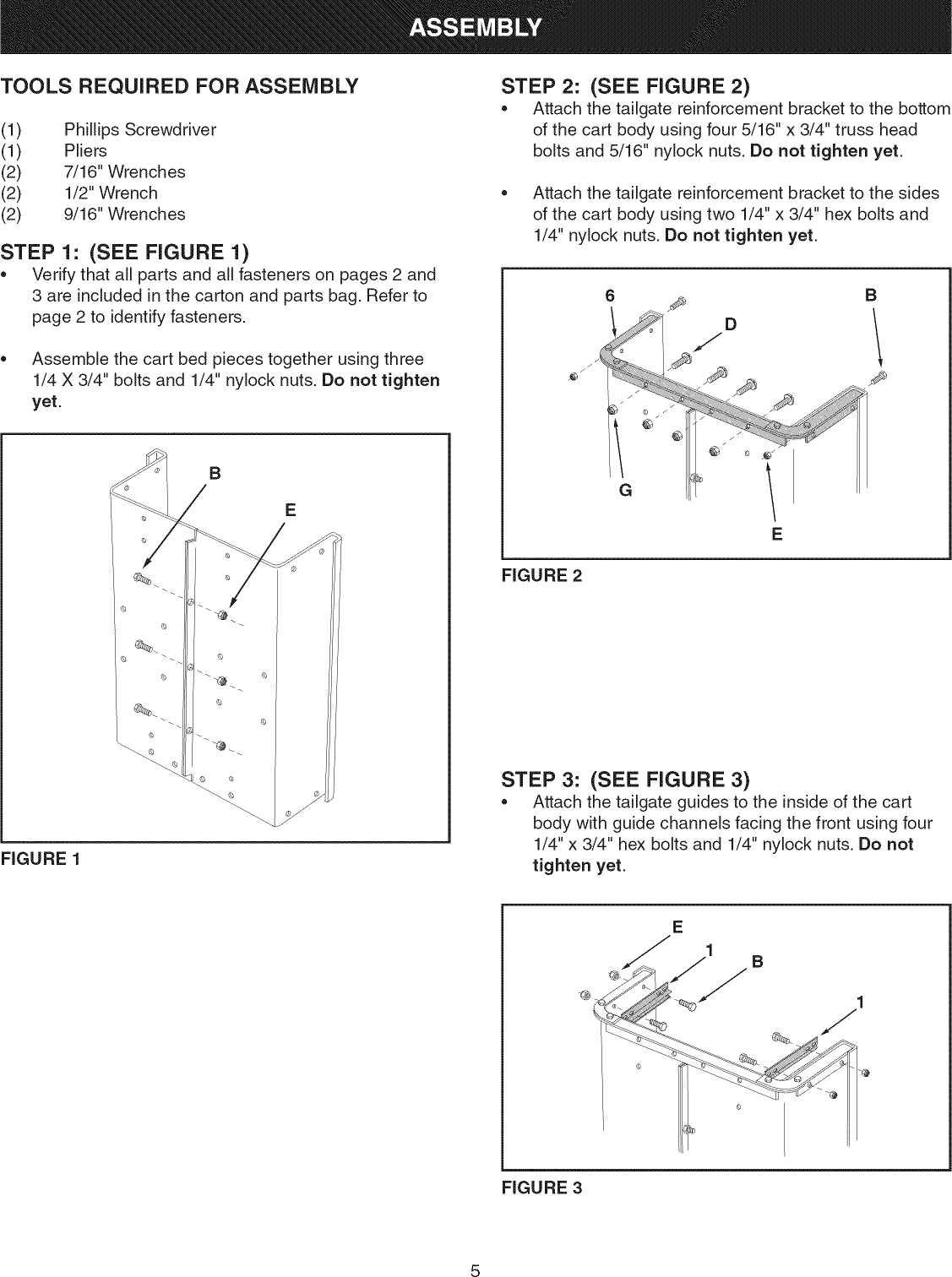 Page 5 of 12 - Craftsman 48624249 1411136L User Manual  CART - Manuals And Guides